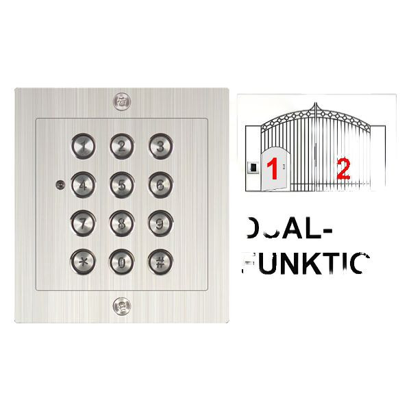 Anthell Electronics Contrôleur de code PIN 2 zones encastré anti-sabotage, AE-601D2