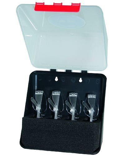 Boîte midi DENIOS pour ranger 4 lunettes, transparente, 123-603