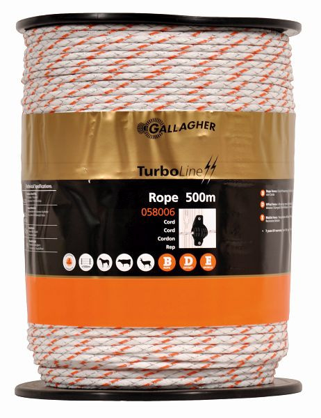 Cordon Gallagher TurboLine 500 m blanc, 058006