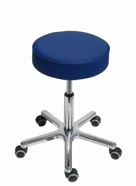 Lotz Bewegtes Sitzen, cuir artificiel, bleu atoll, mécanisme d'assise, réglage de la hauteur d'assise 485 - 645 mm, piètement en aluminium, roulettes, 3868.1-08