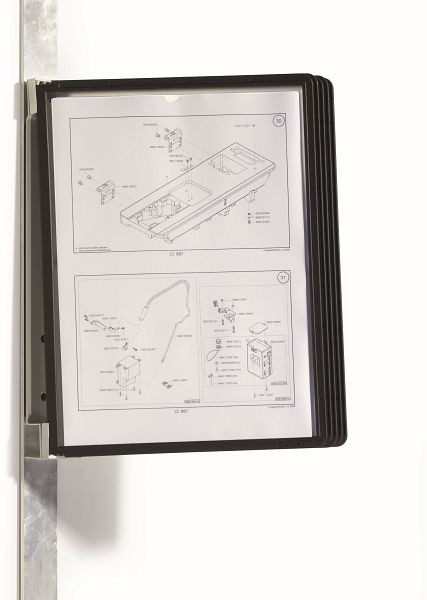 Support mural DURABLE VARIO MAGNET WALL 5, noir, 591401