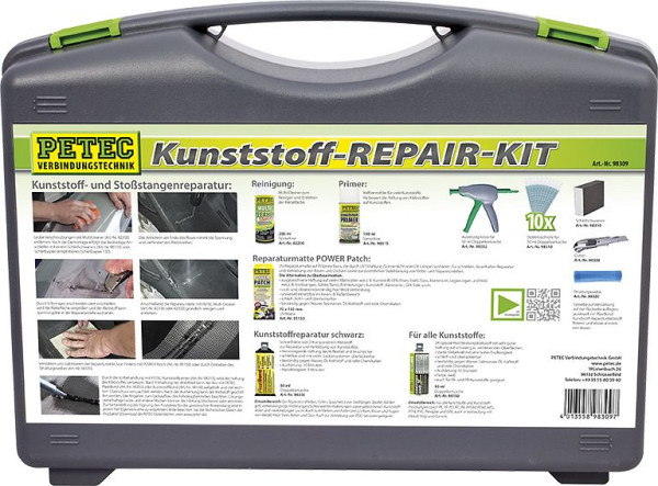 Petec Kit de réparation en plastique, 98309