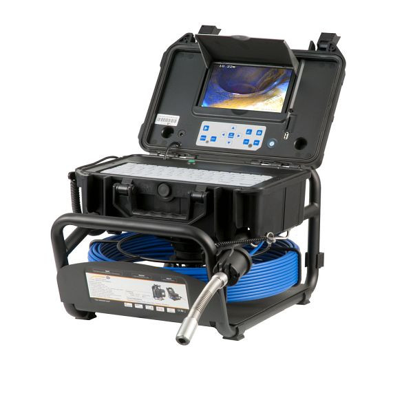 Caméra d'égout PCE Instruments, câble poussoir de 40 m, tête de caméra de 23 mm, étanche jusqu'à 20 m, PCE-PIC 40