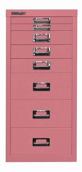 Bisley MultiDrawer™, série 29, DIN A4, 8 tiroirs, rose, L298601