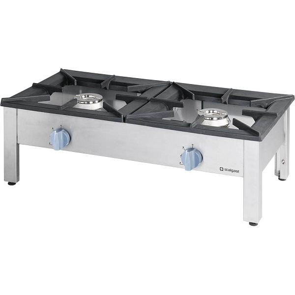 Réchaud tabouret à gaz Stalgast, double brûleur TOP - G20, 1160 x 580 x 380 mm (LxPxH), HK03218E