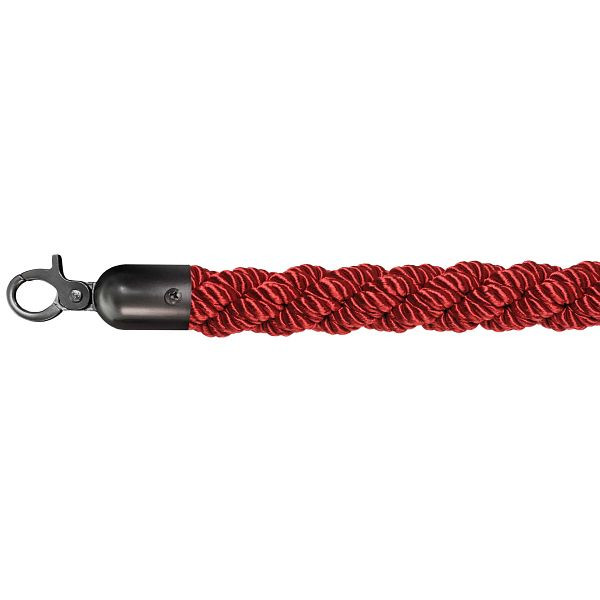 Cordon de barrière VEBA luxe rouge, noir, Ø 3 cm, longueur 157 cm, 10102RBL