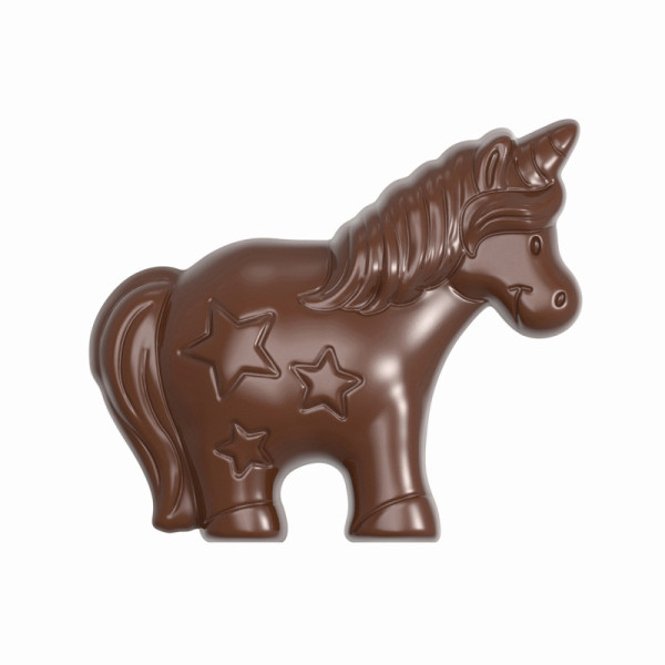 Moule à chocolat Schneider - licorne, 275 x 135 x 24 - double forme recto/verso / 80 x 69 x 16,5 mm, 2 x 34 g, 1 x 4 pièces, 421931