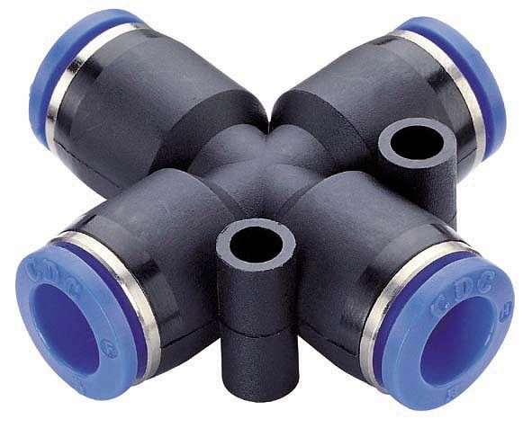 temporisateur B-KV-4-KU, raccord en croix en plastique, tuyau Ø : 4 mm, UE : 10 pièces, 03070113