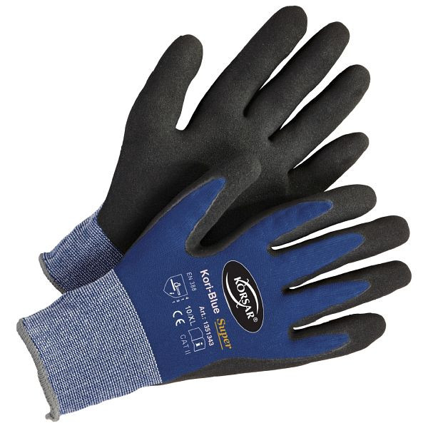 Korsar Kori-Super bleu-noir, lot de 12 paires, taille: 8, 1351343008