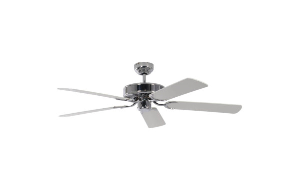 Ventilateur de plafond Pepeo Potkuri acier / blanc 132 cm avec chaînette, 13322010132v3
