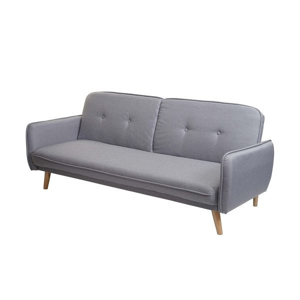 Canapé-lit Mendler HWC-J18, canapé-lit d'invité convertible canapé-lit, fonction couchage tissu/textile, gris, 75469