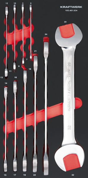 Kraftwerk PRO LINE EVA3 clé à fourche double 20x40 10 pièces, 105.401.034