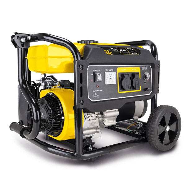 Groupe électrogène BAMATO, 2800 watts, 2x230V, système AVR, châssis, BGE-2800