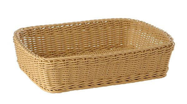 Panier APS, rectangulaire, 40 x 30 cm, hauteur : 10 cm, polypropylène, beige clair, -PROFI LINE-, 50710
