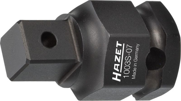 Impact Hazet, adaptateur pour tournevis machine, 6 pans mâle 24 mm, carré plein 12,5 mm (1/2 pouce), 1003S-07
