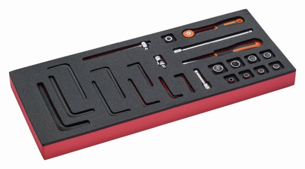 Insert Bahco 1/3, clé à douille + accessoires 1/4", 24 pièces, FF1E2007
