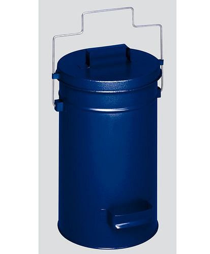 Récipient de sécurité DENIOS avec couvercle, bleu, volume 15 litres, 284066