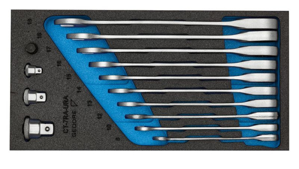 GEDORE CT insert avec assortiment, jeu de clés à fourche avec cliquet annulaire, CT, 2327686
