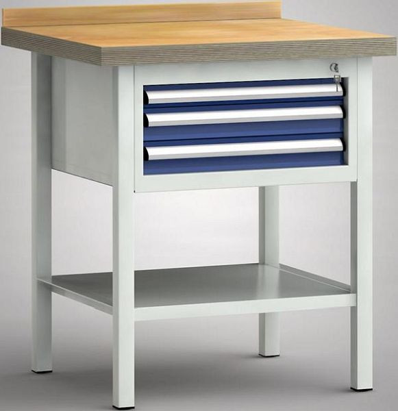Etabli standard KLW - 750 x 700 x 840 mm L x l x H, WS057N-0750M40-E7021