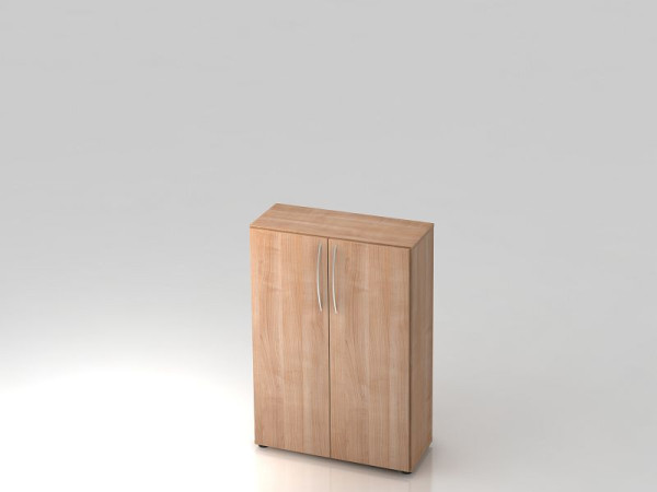 Armoire Hammerbacher 3OH 34, poignée courbée profondeur 6 cm noyer/noyer, 80x34,6x114,4 cm (LxPxH), V4550/N/N/BM