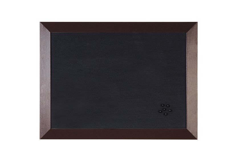 Tableau textile Bi-Office Kamashi noir avec cadre en MDF marron 60x45cm, FB0436082