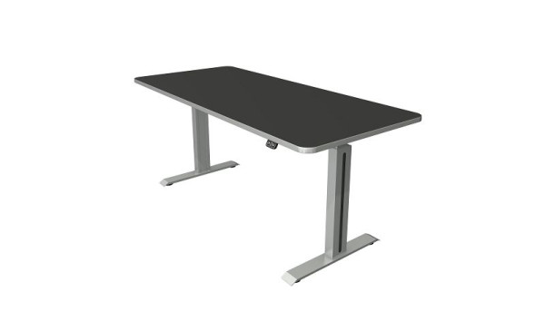 Kerkmann table debout/assise L 1800 x P 800 mm, argent, réglable en hauteur électriquement de 740 à 1230 mm, anthracite/argent, 10176313