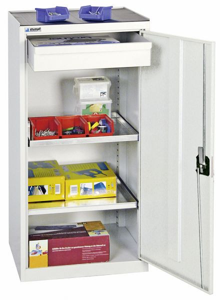 armoire à outils et matériaux contondants série 2000, 7035/7035, 1 tiroir, 2 étagères, 2001107