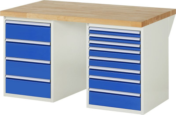 Etabli RAU série 7000 - modèle 7822-3, L1500 x P900 x H890 mm, base système L1500 x P850 x H850 mm, 03-7822A3-159B4M.11