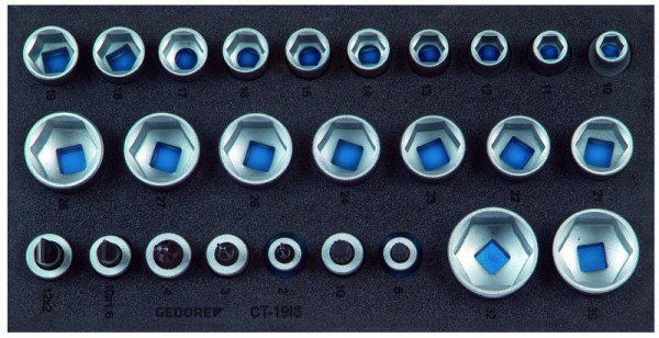 Insert GEDORE CT avec assortiment, jeu d'inserts pour clés à douille 1/2'', CT, 2308924