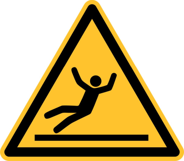 Panneau d'avertissement Eichner "Slip Danger", longueur de côté 31,5 cm, film PVC, autocollant pour l'intérieur et l'extérieur, 9225-12080-031