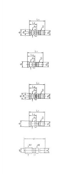 Tirette MACK ISO 7388 II A, avec alésage, SK 40, M16, L= 54 mm, 13-9885A-40-54