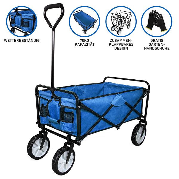 Chariot de jardin Monster pliable, bleu, 28430