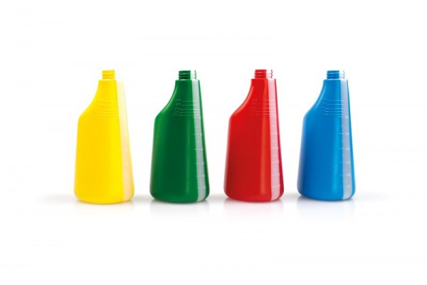 Bouteille en polyéthylène De Witte 600 ML jaune, rouge, vert, bleu, 901.200.10x