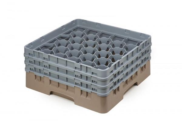 Panier de lavage Cambro 30 compartiments Camrack® 17,4 cm beige, lot de 3, 30S638184