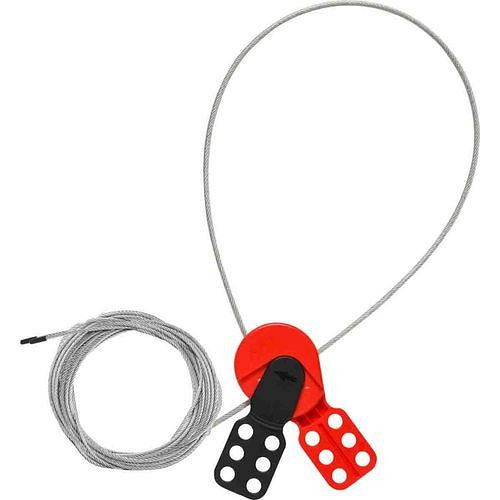 DENIOS SAFELEX Câble antivol universel, câble en acier revêtu, longueur 5 m, 311857