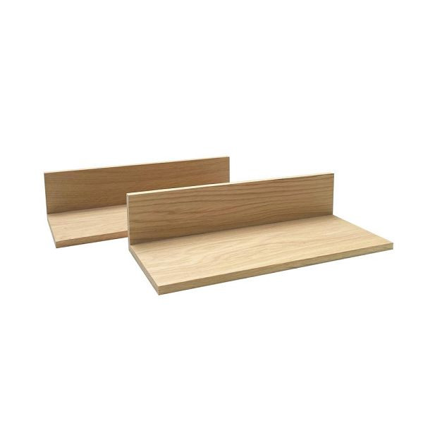 Insert APS pour caisse en bois, lot de 2 24 x 10,5 cm, hauteur : 6 cm, bois de chêne (huilé), 14022