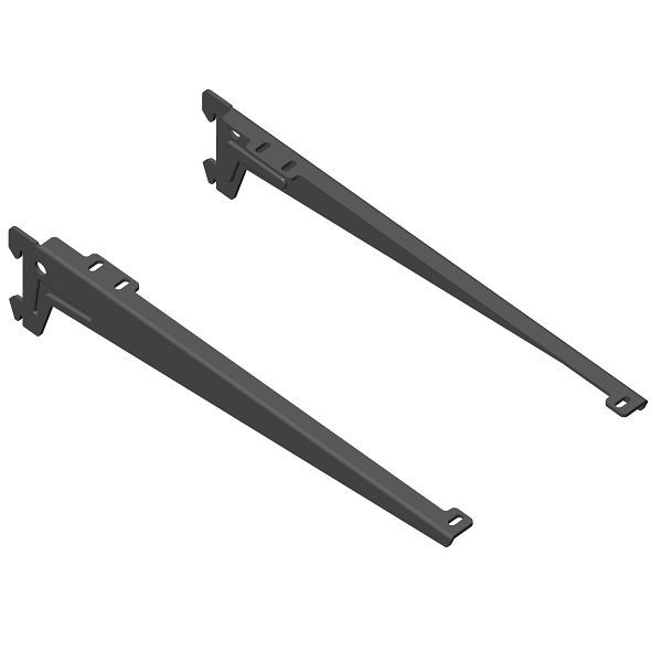 Équerre système Element, AVEC CLIP, gauche et droite, VRAC, 330 mm, NOIR, UE: 10 paires, 10300-00041