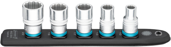 Hazet SmartRail, carré creux 12,5 mm (1/2 pouce), profil de traction externe double hexagonal, nombre d'outils : 5, 900Z-SR/5