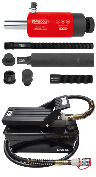 Groupe hydraulique KS Tools 22t, avec pompe air-hydraulique, 440.9995