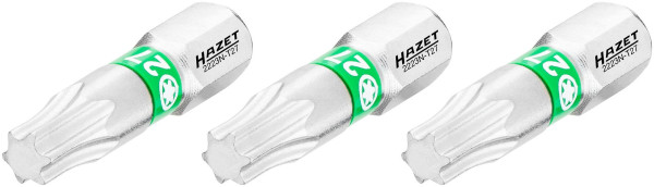 Embout Hazet, 6 pans plein 6,3 (1/4 pouce), profil intérieur TORX®, T27, nombre d'outils : 3, ouverture de clé : T27, 2223N-T27/3