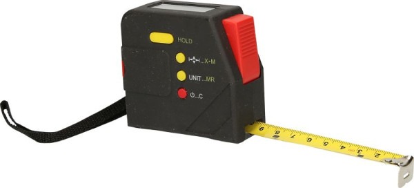 KS Tools Mètre à ruban électrique avec serrure et clip ceinture, numérique, 5 m, 19 mm, 300.1111