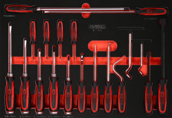 KS Tools PERFORMANCEplus jeu d'outils 19 pièces tournevis et crochet, 811.1019