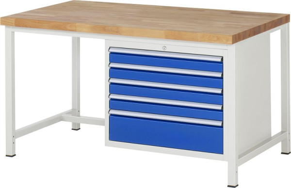 Etabli RAU série 8000 - modèle 8268, L1500 x P900 x H840-1040 mm, base système L1495 x P850 x H800-1000 mm, 03-8268A1-159B4H.11