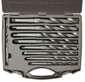 ELMAG Cassette de perçage HSS MK 2 / MK 3, 9 pièces, 14,5 - 30 mm MK2 : 14, 5/16/18/20/22 mm MK3 : 24/26/28/30 mm, 82032