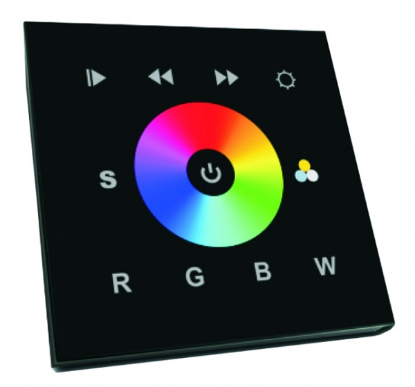 rutec Projekt DMX touch panel 1 ZONE RGBW DMX vitre tactile - noir, PHZ500