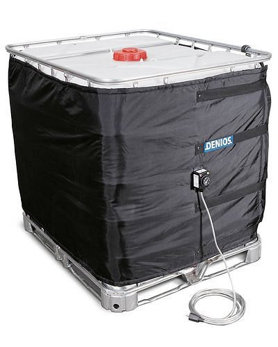 Enveloppe chauffante DENIOS pour IBC, thermostat 0 - 90°C, 4060 - 4310 mm, 2000 watts, 117-724