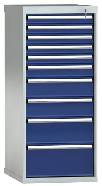 Armoire à tiroirs KLW 1325 x 572 x 605 mm H x L x P, dimensions d'installation : 1225 mm, division : 27x27 unités, SEA1325-10EP-001