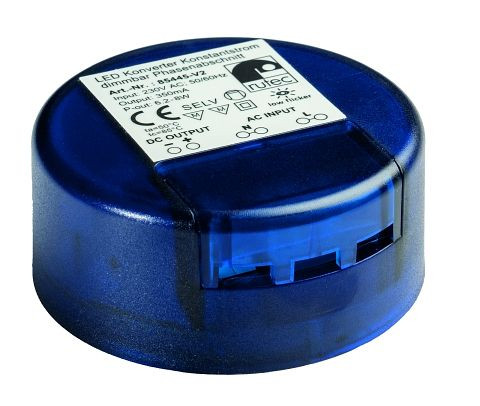 Convertisseur LED rutec 350 mA 6,2W-8W 230V AC dimmable gradateur phase de fuite, 85445-V2