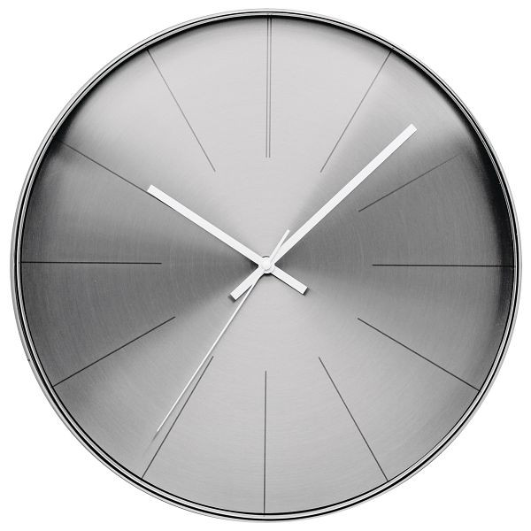 Horloge murale à quartz Technoline gris, design aluminium, dimensions : Ø390 mm, WT 2410 gris