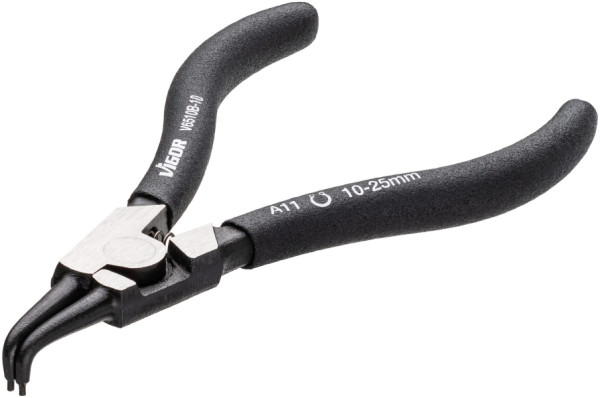 Pince à circlips VIGOR, 140 mm, pointes coudées à 90° (Forme B), V6510B-10